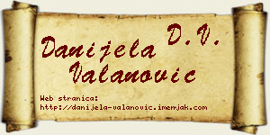 Danijela Valanović vizit kartica